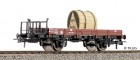 76506 Sachsenmodelle 2-axle Low sided gondola car loaded with cable roller &quot;KWO Berlin&quot; with new running number